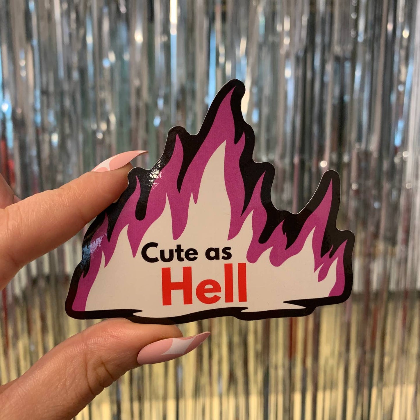 Cute As Hell Die Cut Vinyl Sticker