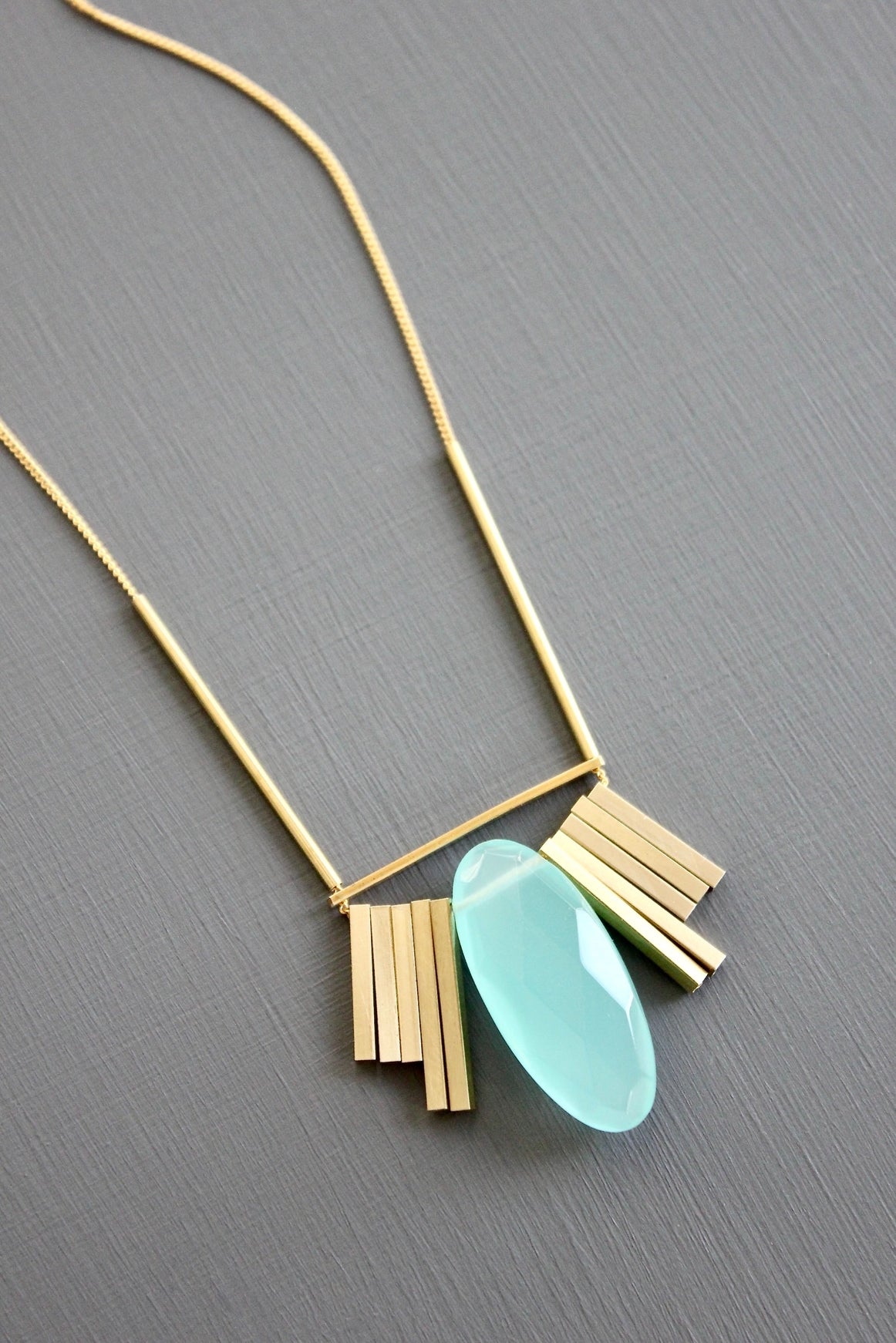 Aquamarine Art Deco Necklace