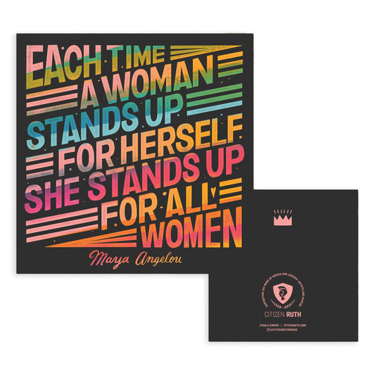 A Woman Stands Up For Herself Card