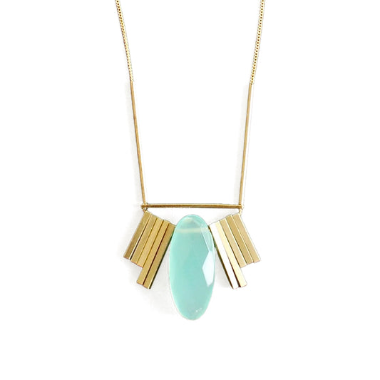 Aquamarine Art Deco Necklace