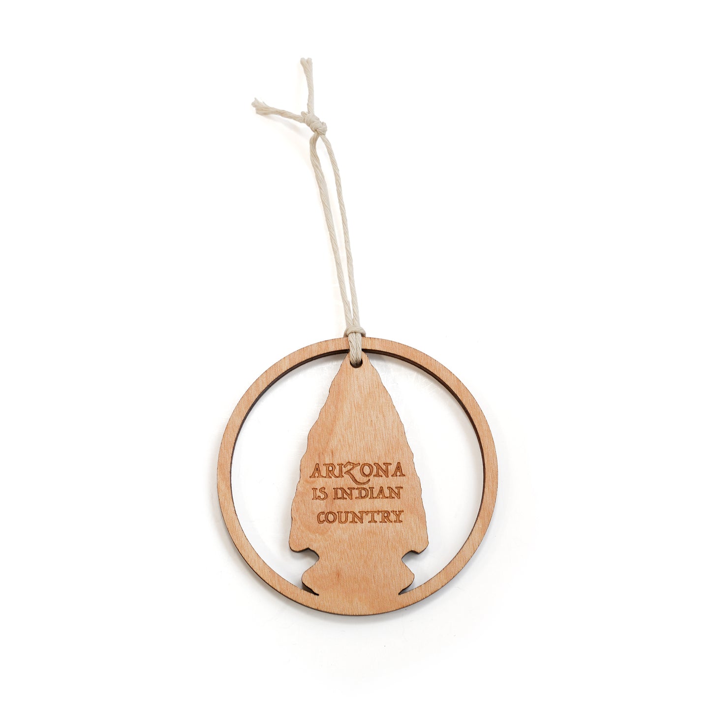 Wooden Arizona is Indian Country Hanging Tag