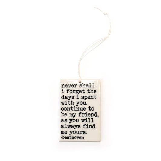 Porcelain Wall Tag - Beethoven