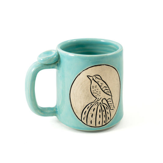 Cactus Wren Hand Carved Ceramic Mug