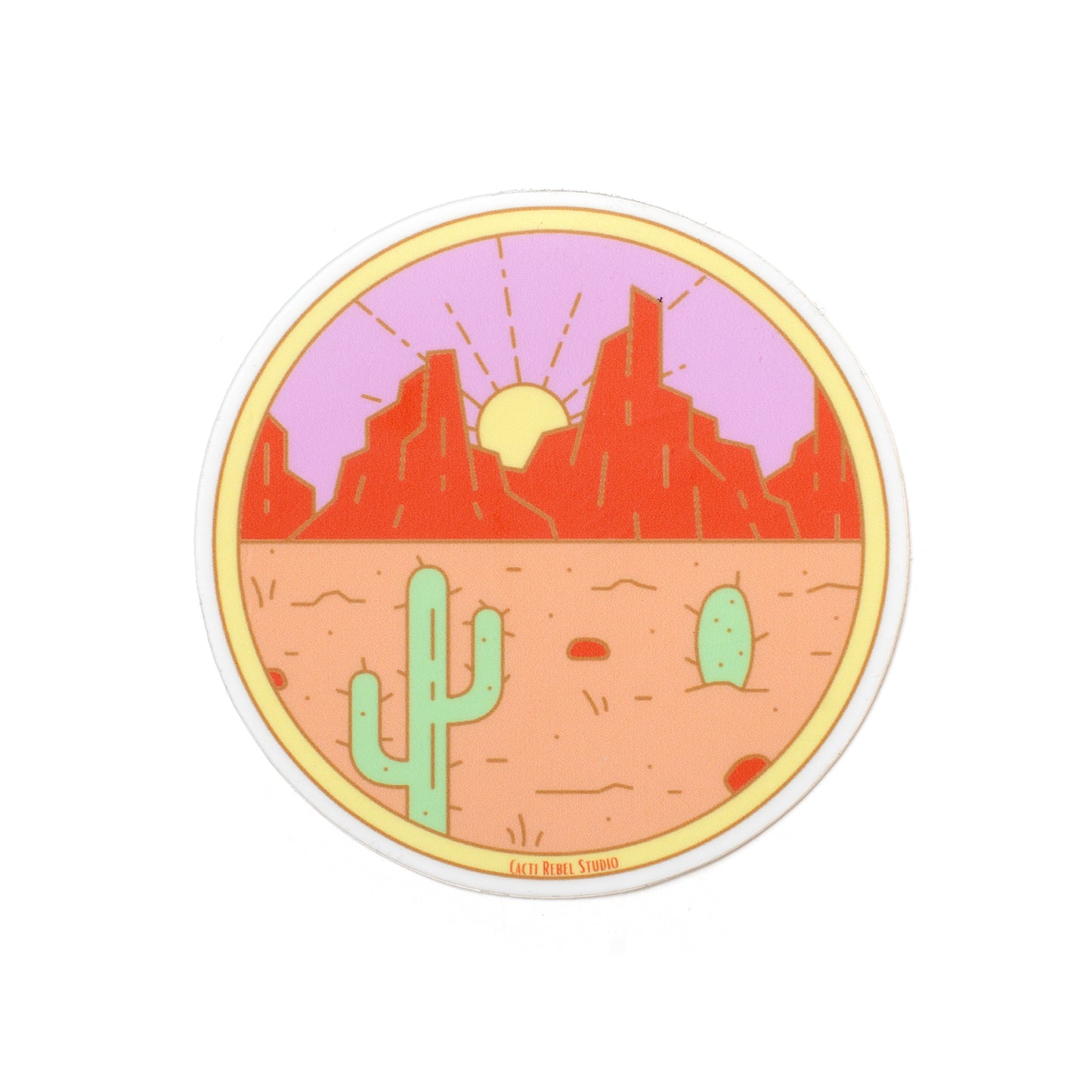 Desert Circle Sticker