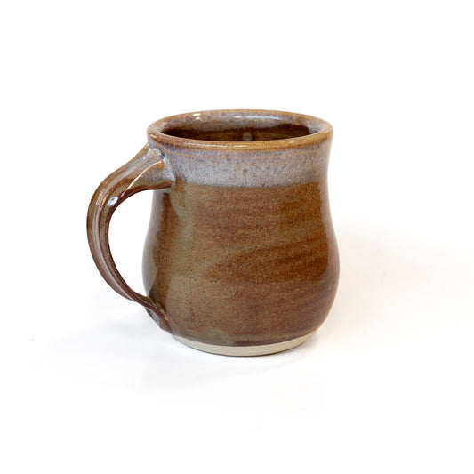 Earth Tone Glaze with White Rim Handmade Mug