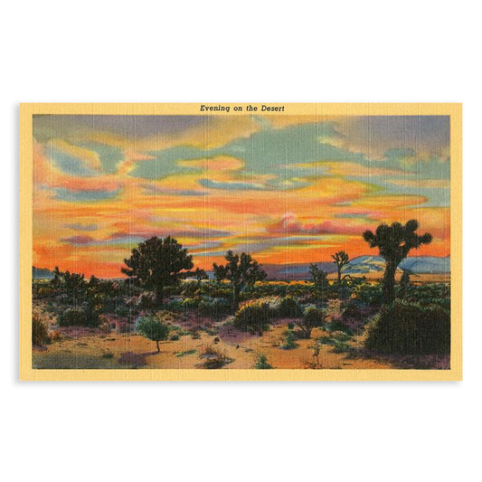 Evening in the Desert - Vintage Image, Postcard
