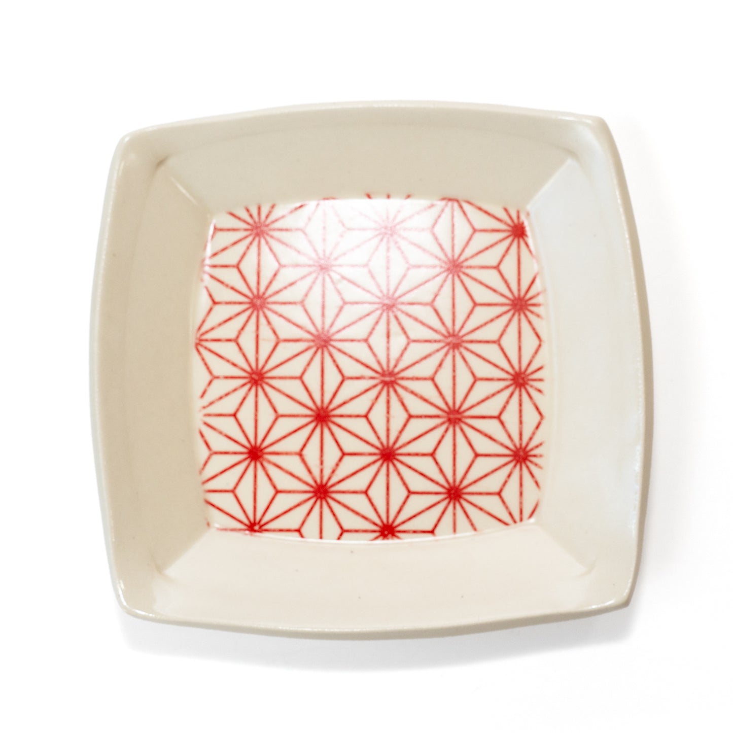 Geometric Painted Square Ceramic Plates