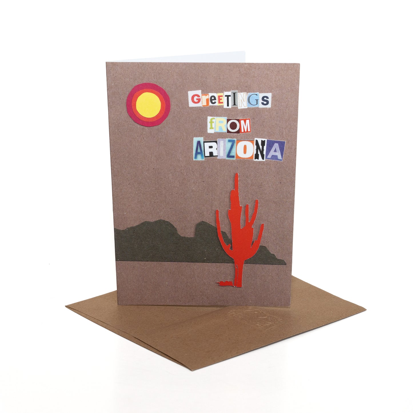 Greetings from Arizona cut letters card