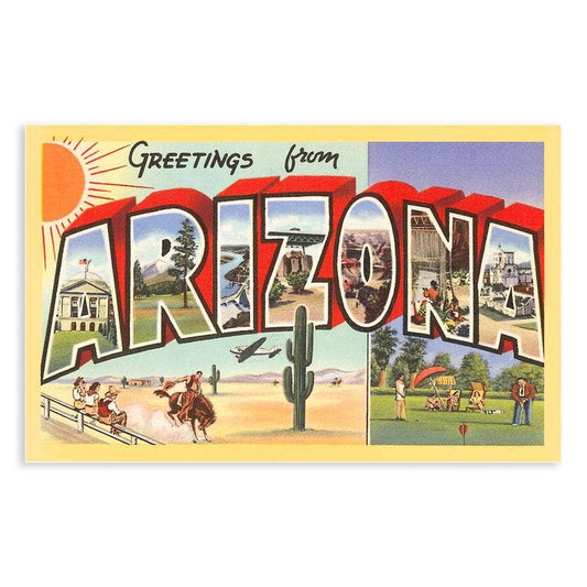 Greetings from Arizona - Vintage Image, Postcard