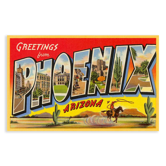 Greetings from Phoenix - Vintage Image Postcard