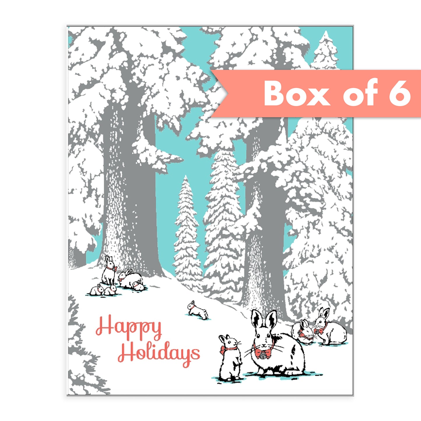 Happy Holidays Rabbit Card