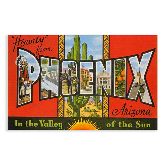 Howdy from Phoenix - Vintage Image Postcard