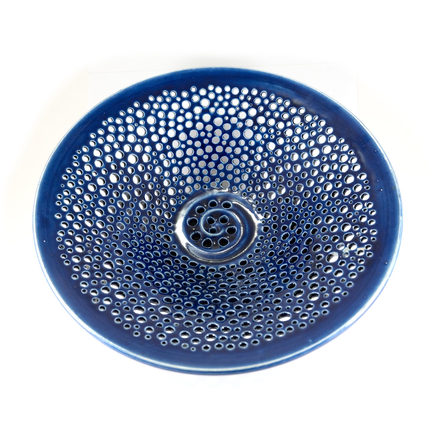 Large Ceramic Colander - Blue