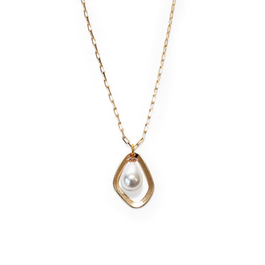 Large Fresh Water Pearl Geometric Necklace