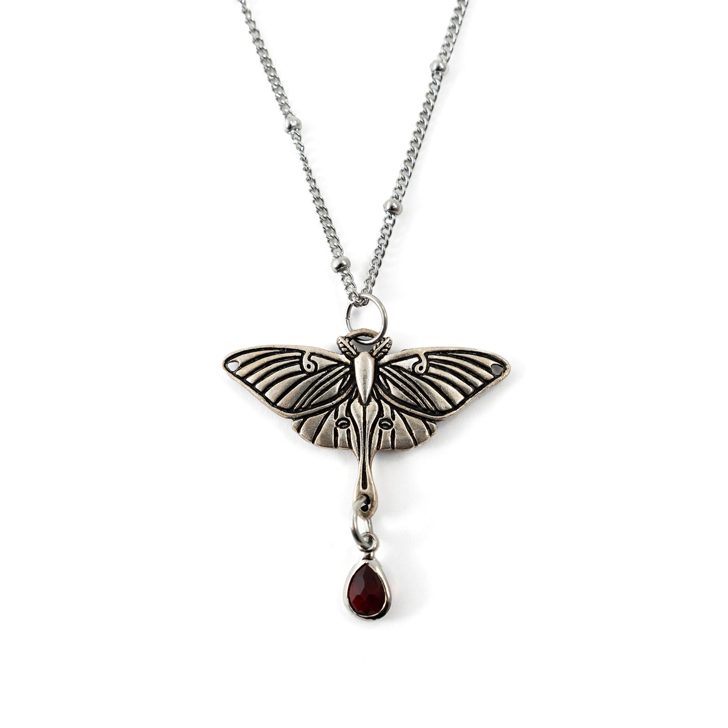 Luna Moth & Gemstone Necklace