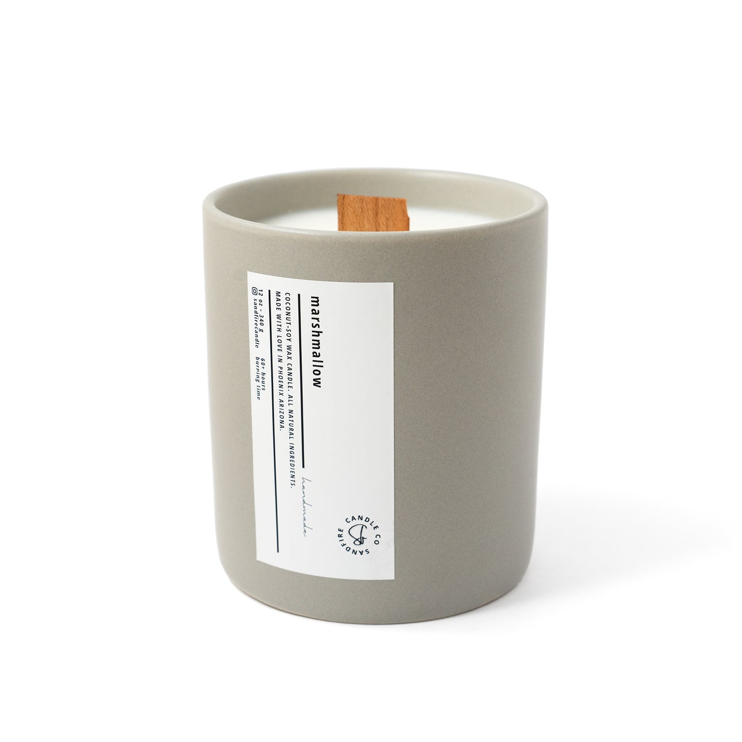 Marshmallow Coconut-Soy Wax Candle