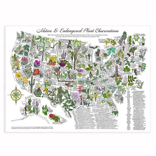 Native and Endangered Map Plants Map