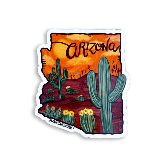Orange Arizona Flat Magnet