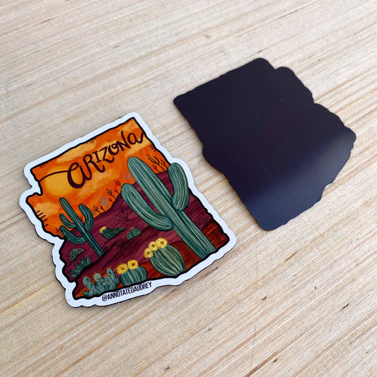 Orange Arizona Flat Magnet