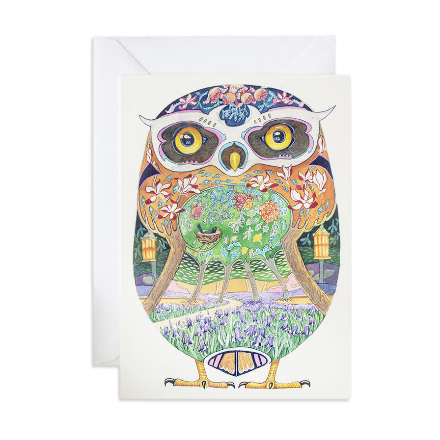 Owl in the Forest Card