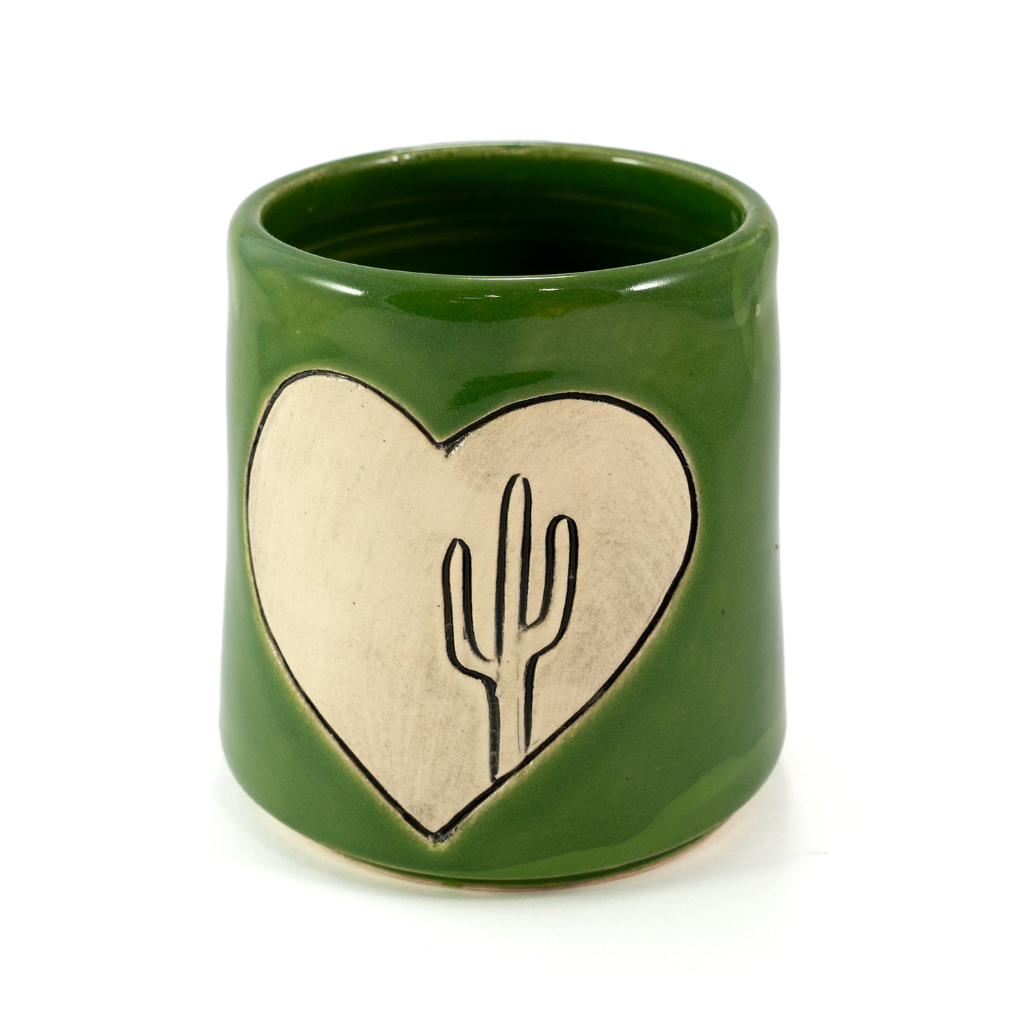 Carved Saguaro Handmade Ceramic Sipping Cup