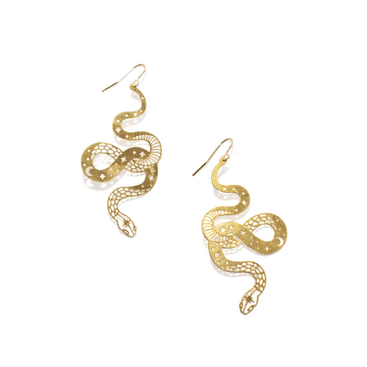Cosmic Snake Dangling Earrings