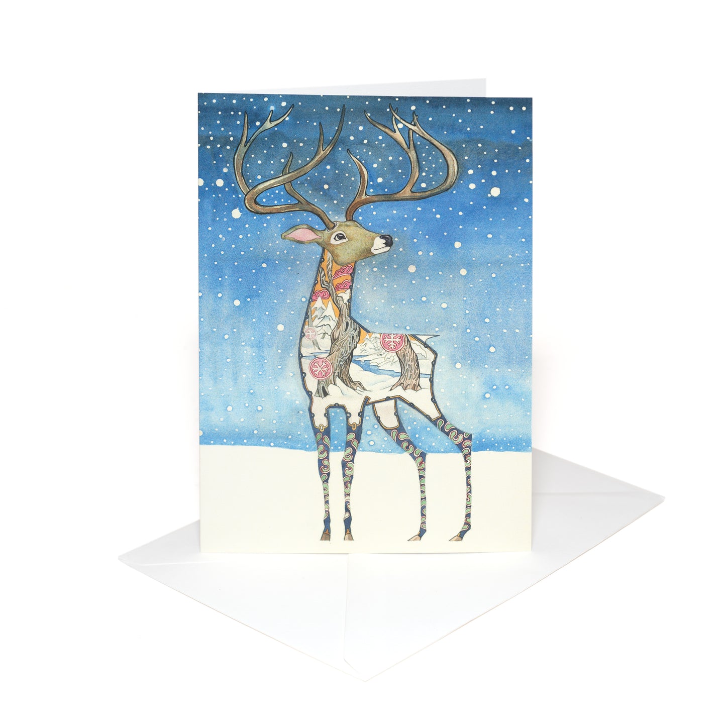 Stag in the Snow Card