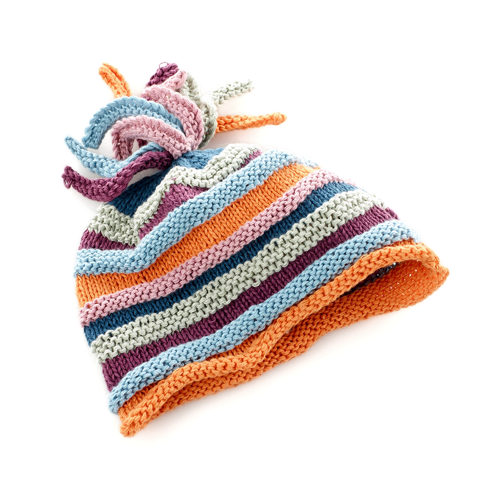 Striped Organic Knit Baby Hat