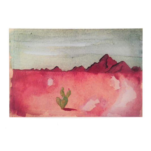 Watercolor Desert Postcard