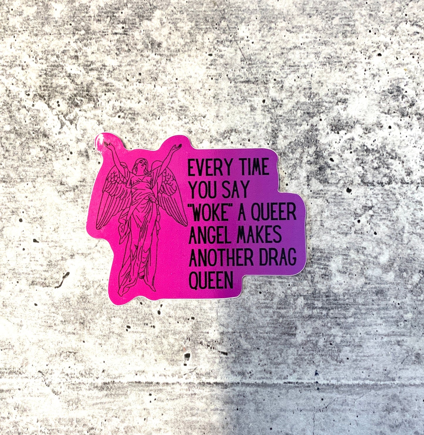Woke Queer Angel Drag Queen Sticker