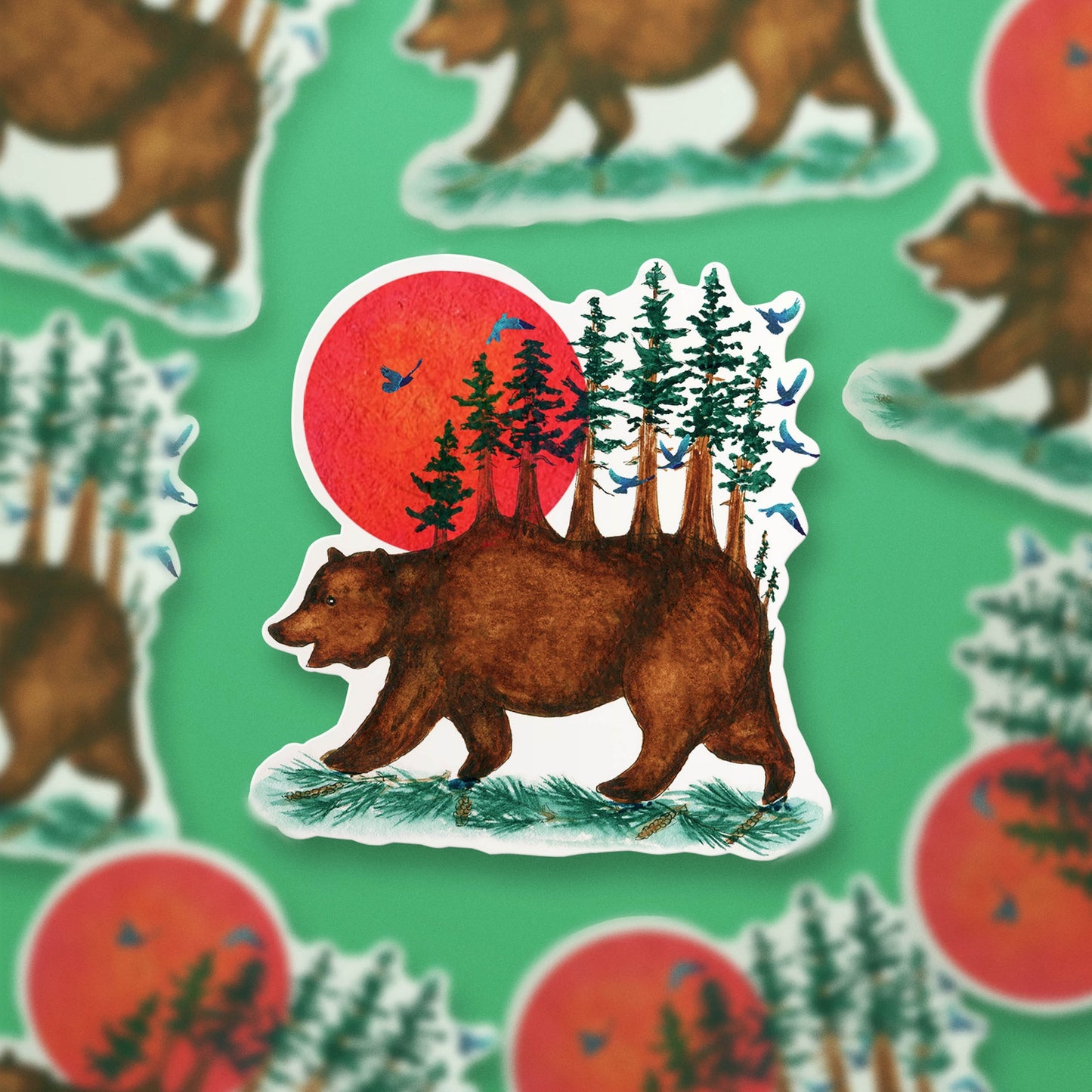 Redwood California Bear Sticker