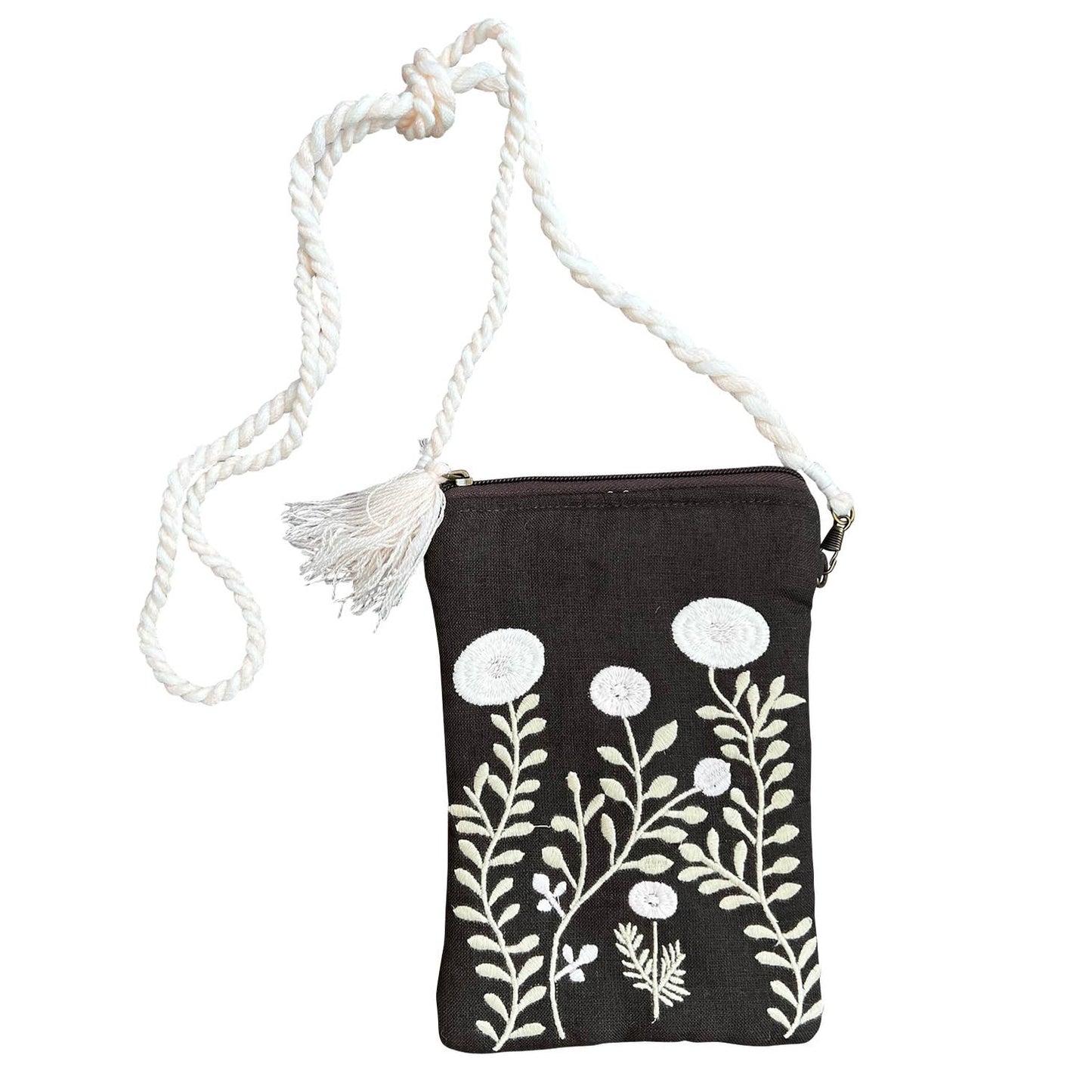 Embroidered Garden Sling Bag