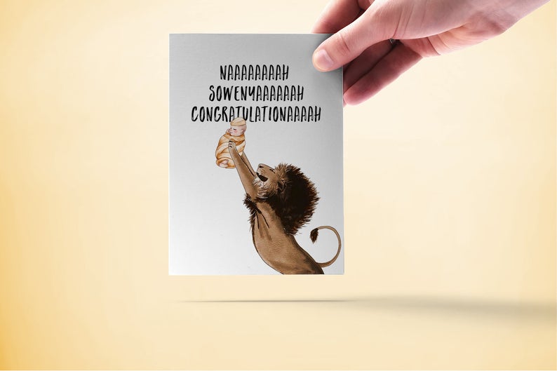 Lion King Baby Card