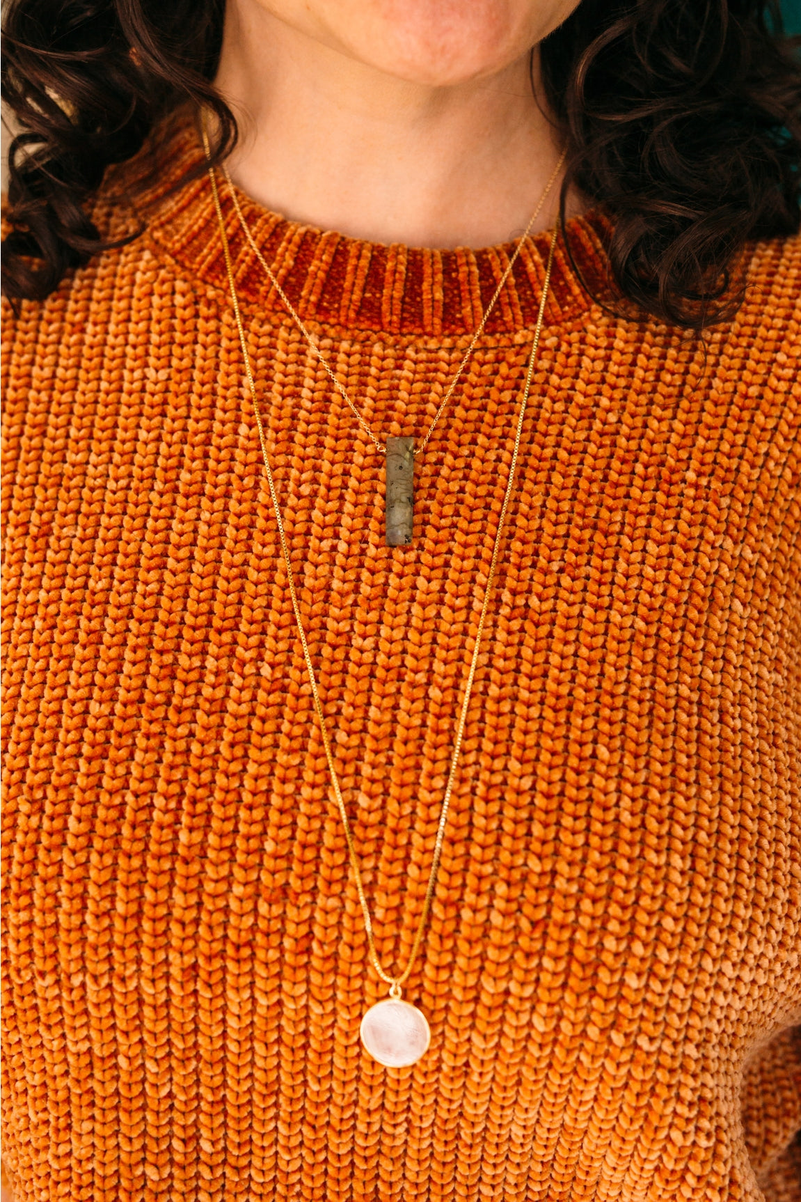 Labradorite Rectangle Necklace