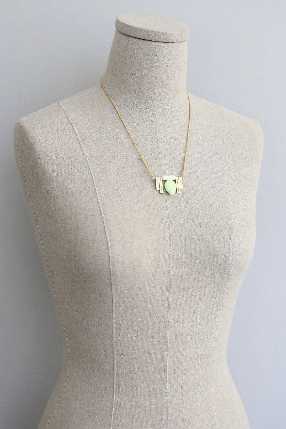 Mint Art Deco Necklace
