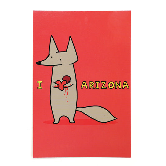 Coyote Heart AZ Postcard