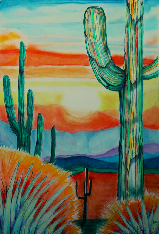Sol Cielo Desert Scene Print