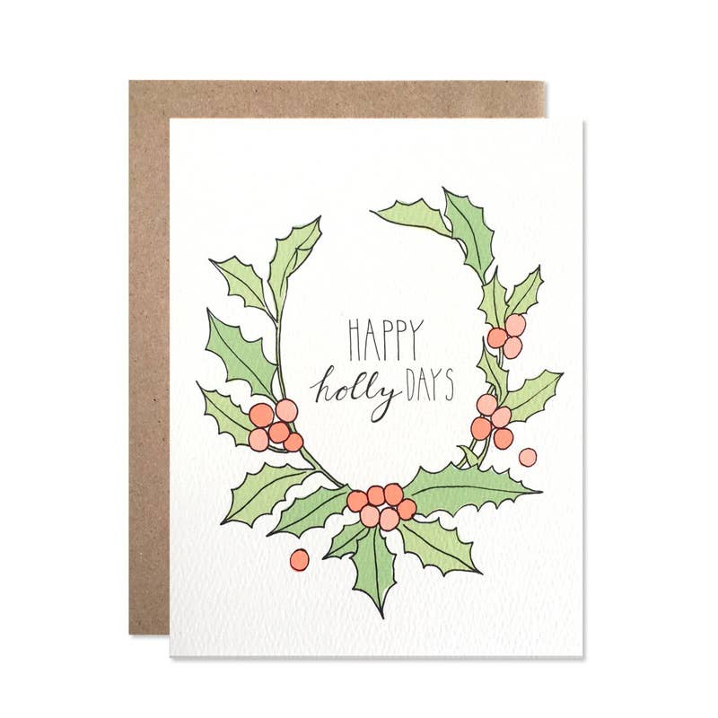 Holly-Day Laurel Card Set Of 8