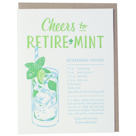 Mojito Recipe Retirement Card