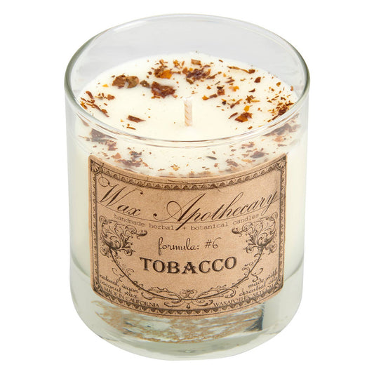 Tobacco Botanical Candle in Scotch Glass with Gift Box 7oz