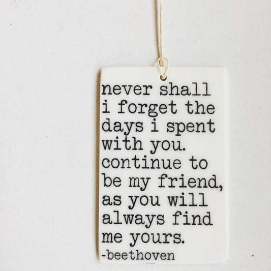 Porcelain Wall Tag - Beethoven