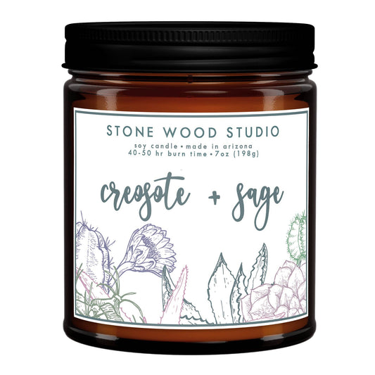 Creosote + Sage | Hand Poured Soy Candle