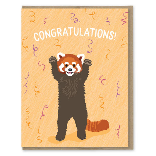 Red Panda Congratulations Card