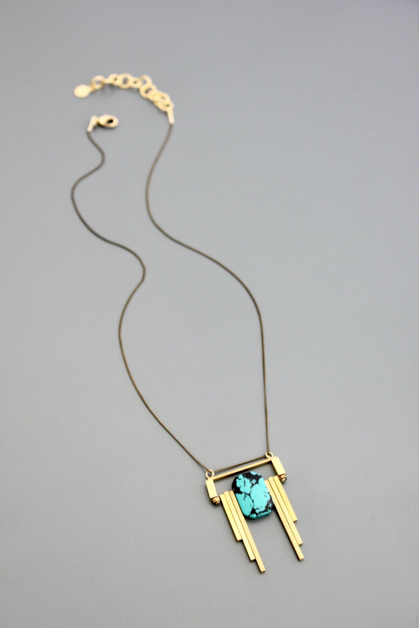 Turquoise Pendant Chain Necklace