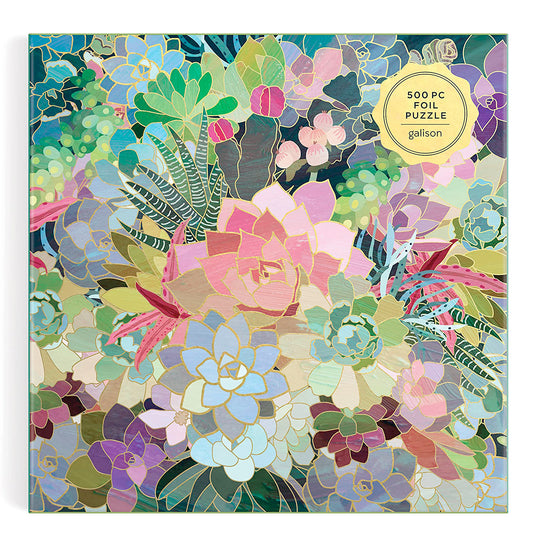 Succulent Mosaic 500 Piece Foil Puzzle from Galison