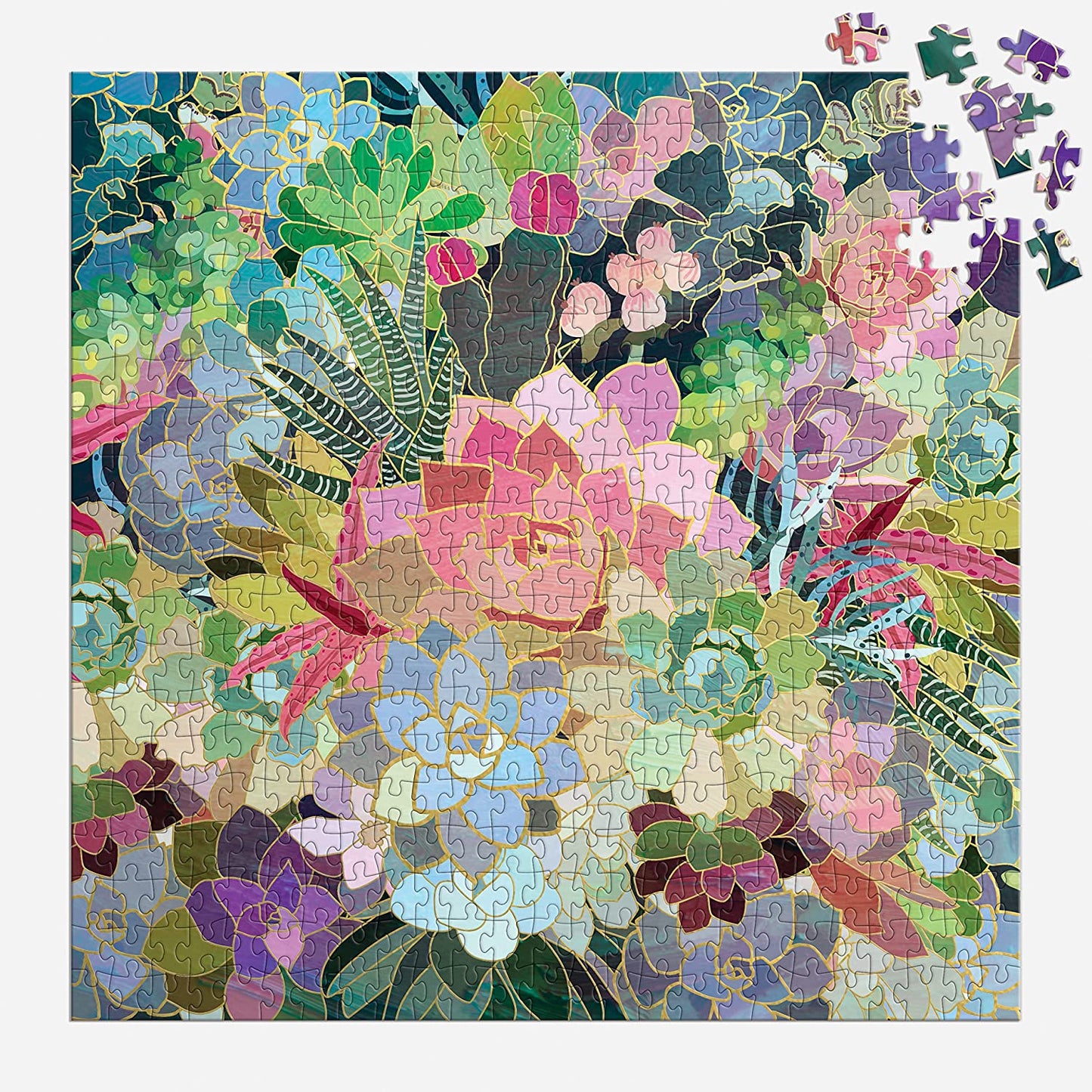 Succulent Mosaic 500 Piece Foil Puzzle from Galison