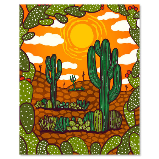 Prickly Sun Print