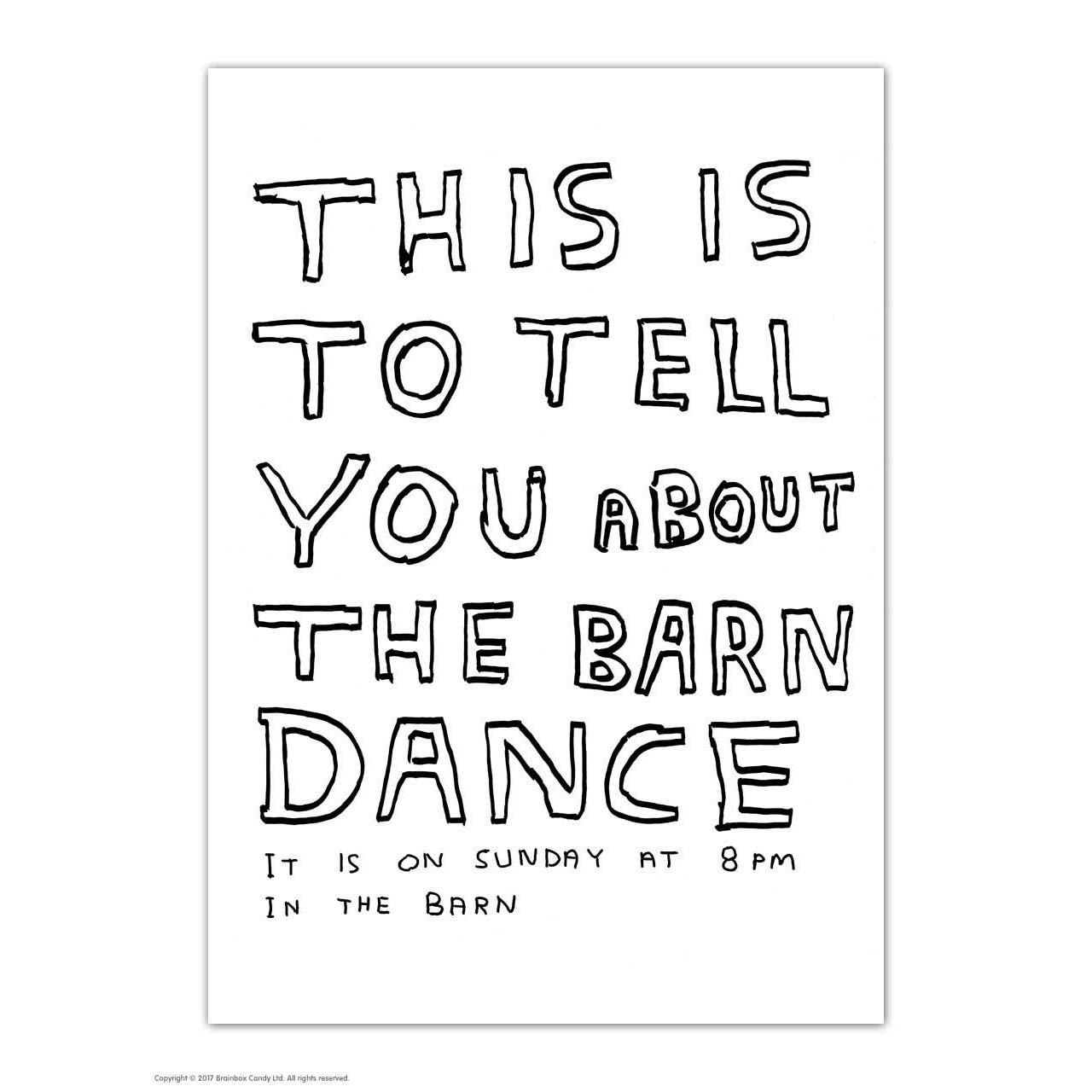 Barn Dance Postcard