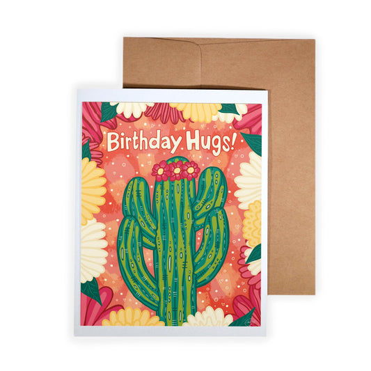 Birthday Hugs Cactus Card