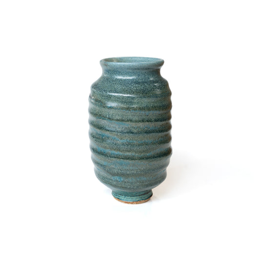 Blue Swirled Handmade Vase